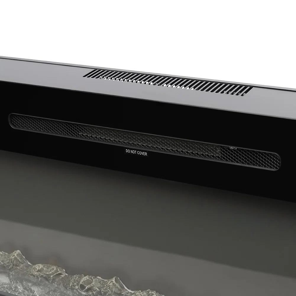 Adrianne Recessed/Wall Mounted Electric Fireplace Adjustable Flame with Remote