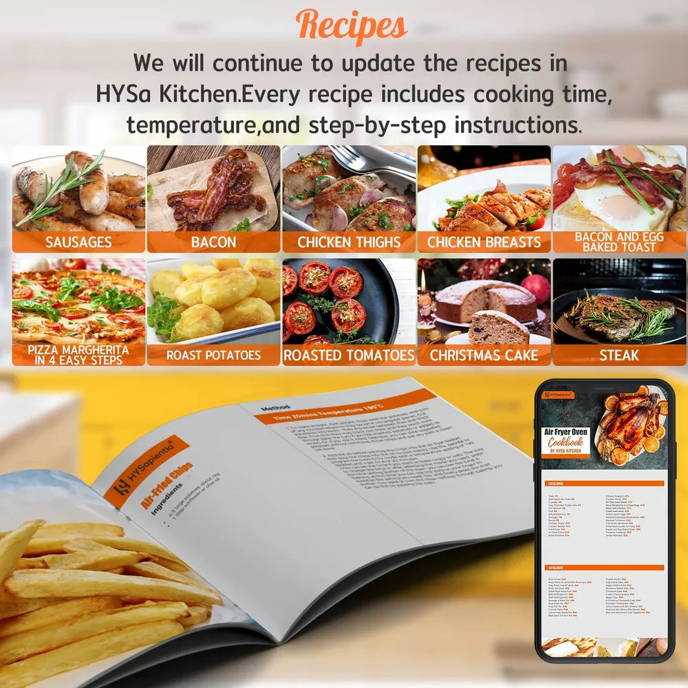 HYSapientia 24L Air Fryer Oven With Rotisserie Digital Knob 1800W 10in1 airfryer