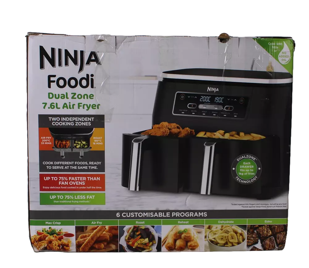NINJA Foodi Dual Zone AF300UK Air Fryer Grey - DAMAGED BOX