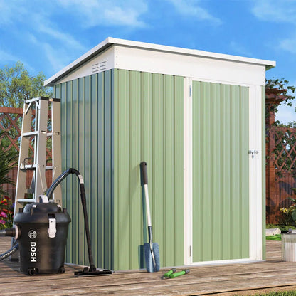 5 Ft. W X 3 Ft. D Metal Lean-To Garden Shed