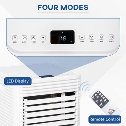 9000 BTU Portable Air Conditioner with Dehumidifier, Sleep Mode, Remote Control & Window Kit
