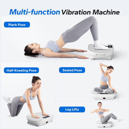 Whole Body Vibration Plate Exercise Machine with Bluetooth & Speed Control