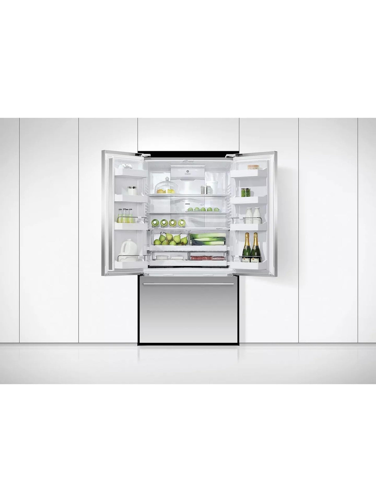 569L French Door Freestanding Fridge Freezer, Stainless Steel, Frost Free, E Energy Rating