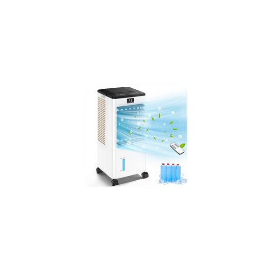 60W Evaporative Air Cooler with 8L Water Tank, Remote Control, LED Display & 4 Ice Packs