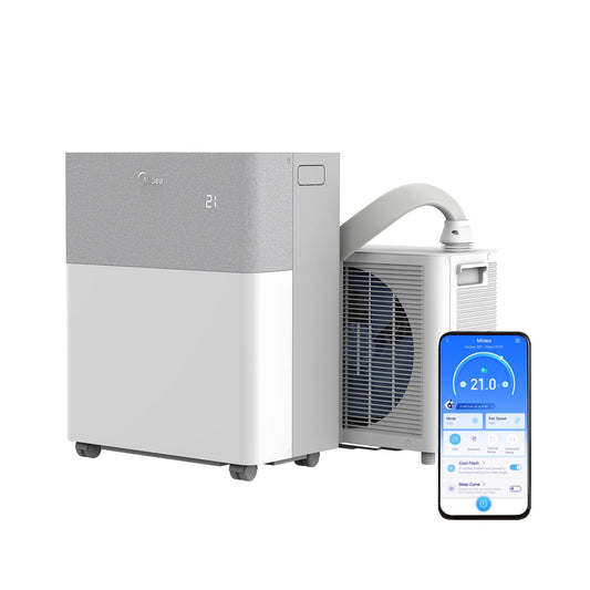 12000 BTU Portable Split Air Conditioner with Heat Pump, WiFi & 4-in-1 Climate Control