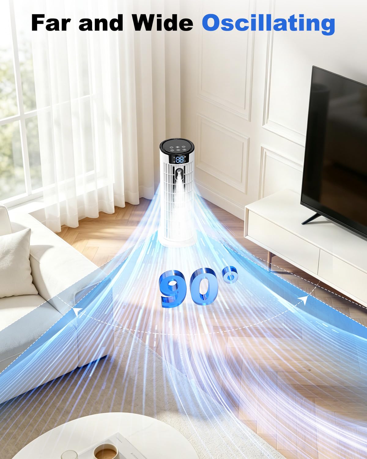 4-in-1 Portable Air Cooler with Remote Control, Mist Function & Timer