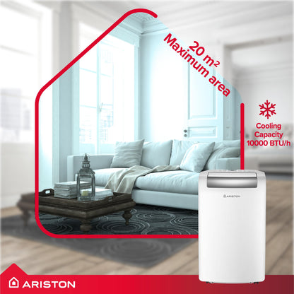 10000 BTU Portable Air Conditioner with Remote Control & Energy Efficient Cooling