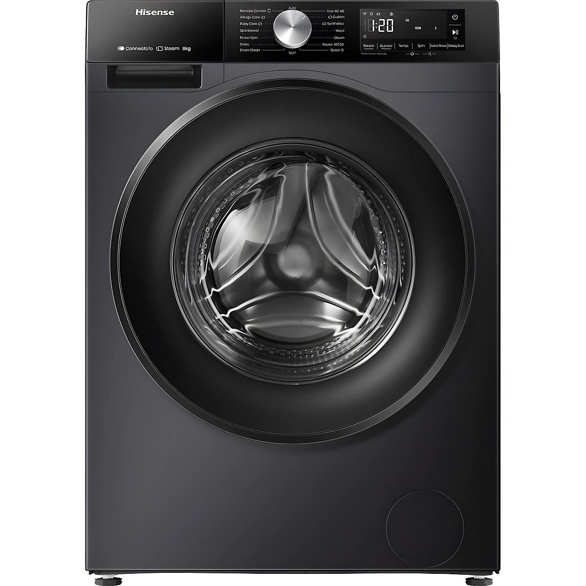 Black 8KG Washing Machine - 1400 RPM - A Energy
