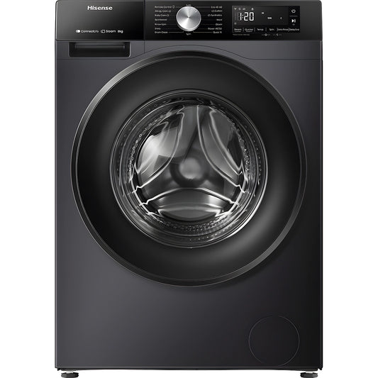 Black 8KG Washing Machine - 1400 RPM - A Energy