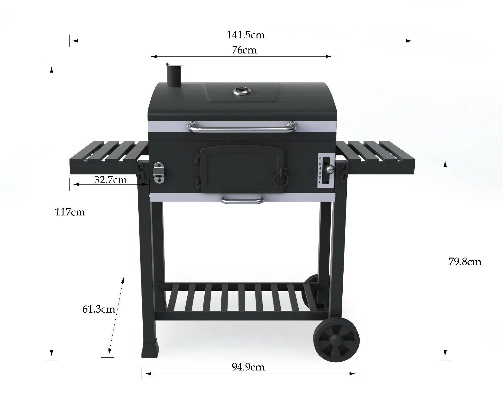 Outdoor XXL Smoker Barbecue Charcoal Portable BBQ Grill Home Garden