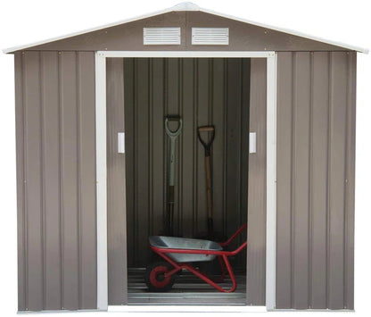 7 Ft. W X 4 Ft. D Metal Apex Garden Shed
