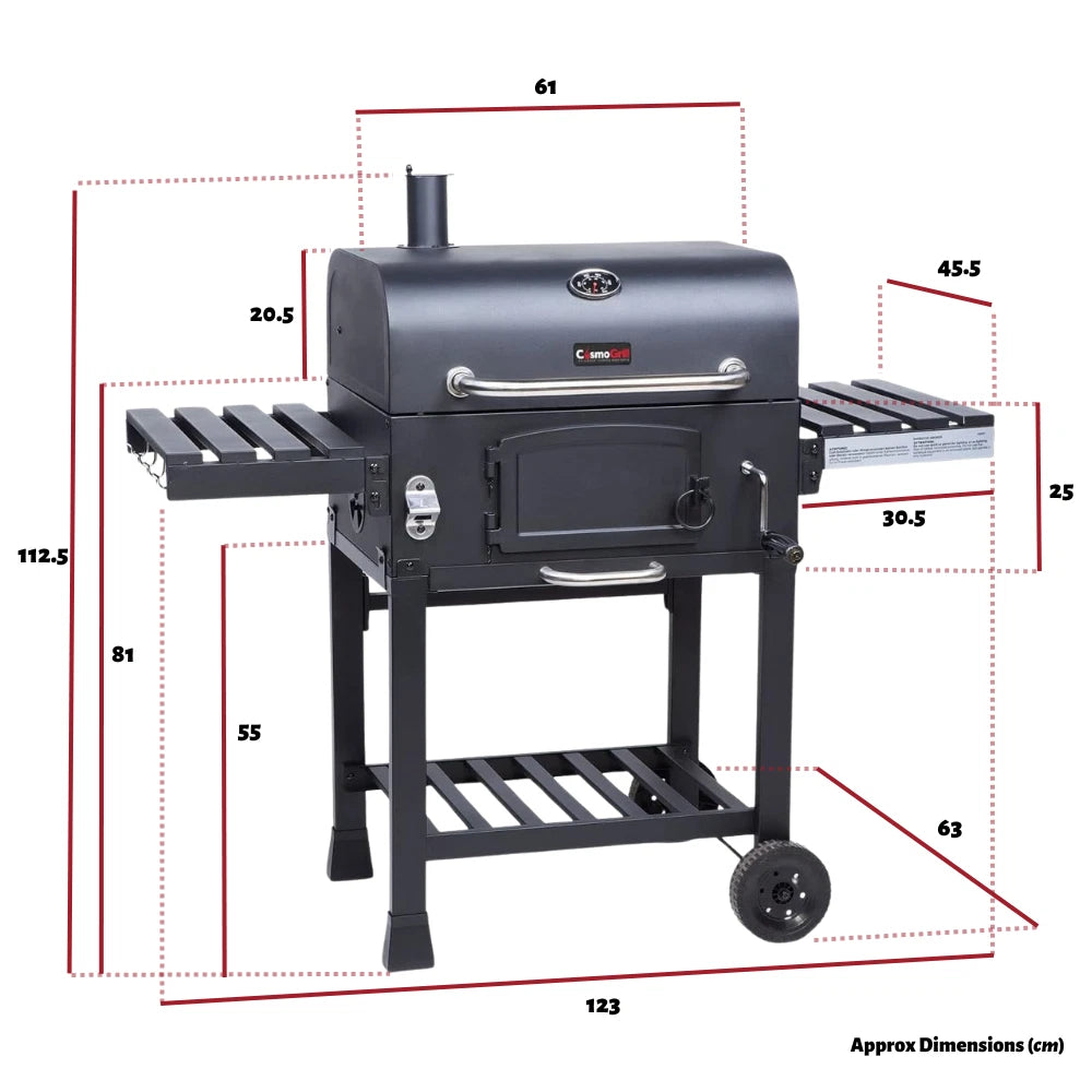 Outdoor XL Smoker Barbecue Charcoal Portable BBQ Grill Camping Garden