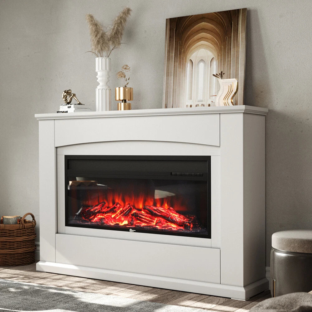 Complete Fireplace Remote Control Electric Fire Surround & Hearth Set 48