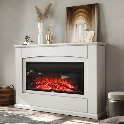Complete Fireplace Remote Control Electric Fire Surround & Hearth Set 48