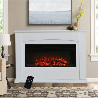 Complete Fireplace Remote Control Electric Fire Surround & Hearth Set 48