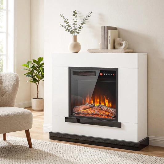 Electric Fireplace Suite, Electric Fire and Surround, Adjustable Flame Effect
