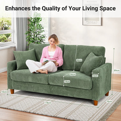 Quinston 2 Seater Corduroy Sofa