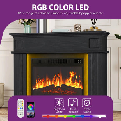 Metro Lane 100cm W Electric Fireplace with 6800 BTU