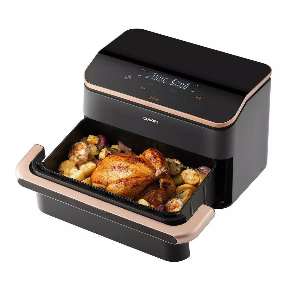COSORI Smart Air Fryer TwinFry 10L  8-in-1 Non-Stick Dishwasher Safe Rose Gold