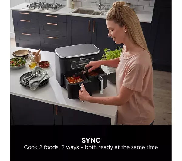 Ninja AF300UK Foodi Dual Zone Air Fryer 6 Functions 7.6L + 2 Year Warranty (New)