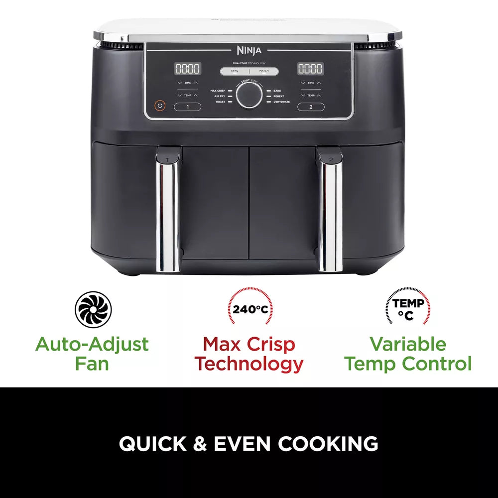 Ninja Foodi MAX Dual Zone Air Fryer [AF400UK] 6 Functions, 9.5L