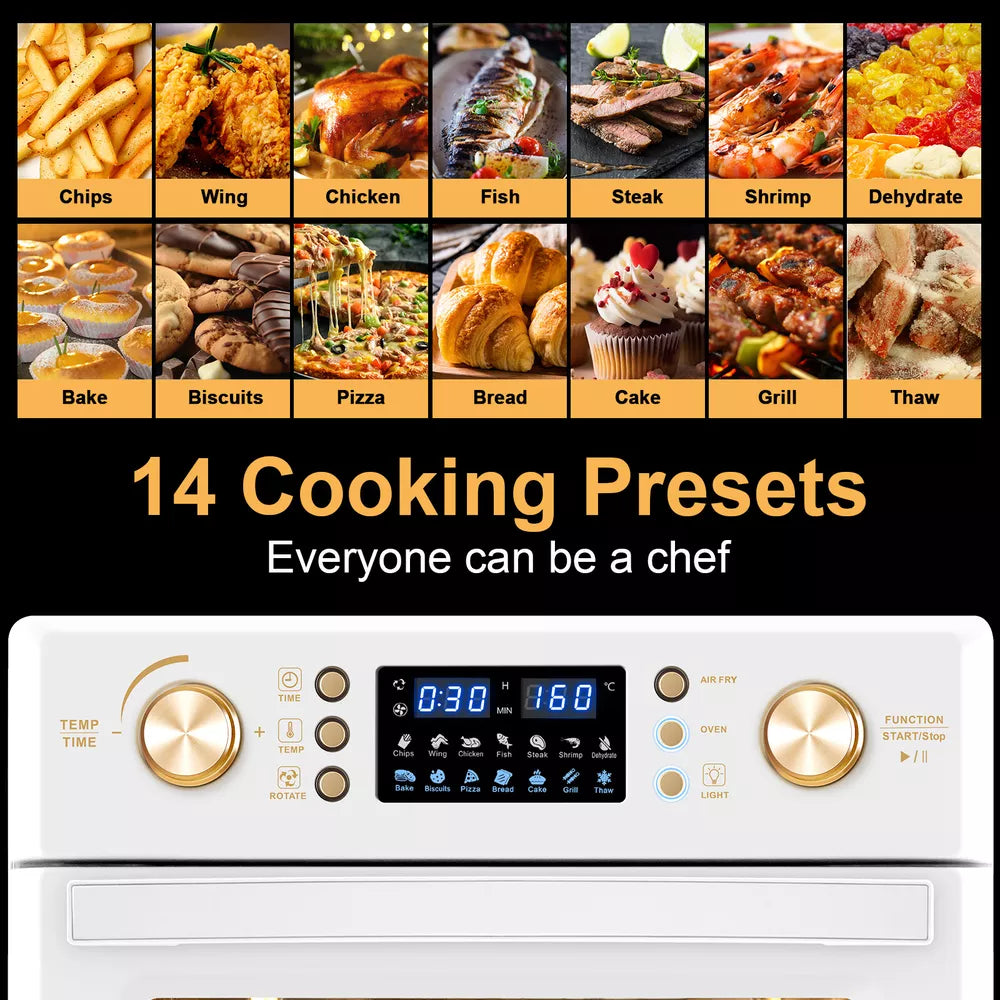 Air Oven 26L  Low Fat Healthy Cooker Air Fryer Oil Free 360° Hot Air Circulation