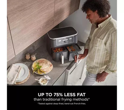Ninja AF400UK Foodi MAX Dual Zone Air Fryer 6 Functions 9.5L + 2 Year Warranty