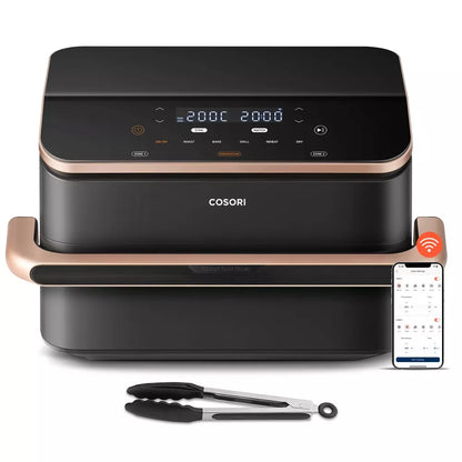 COSORI Smart Air Fryer TwinFry 10L  8-in-1 Non-Stick Dishwasher Safe Rose Gold