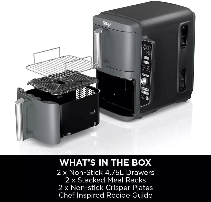 Ninja Double Stack XL Air Fryer [SL400UK] Dual Zone, 9.5L