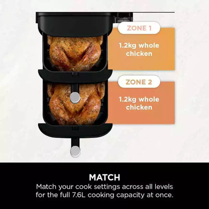 Ninja Double Stack 2-Drawer Air Fryer 7.6L – SL300UK