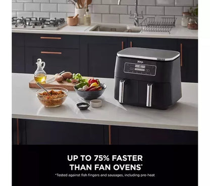 Ninja AF300UK Foodi Dual Zone Air Fryer 6 Functions 7.6L + 2 Year Warranty (New)