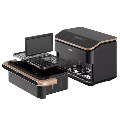 COSORI Smart Air Fryer TwinFry 10L  8-in-1 Non-Stick Dishwasher Safe Rose Gold