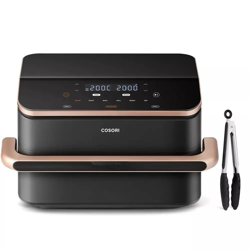 COSORI Smart Air Fryer TwinFry 10L  8-in-1 Non-Stick Dishwasher Safe Rose Gold