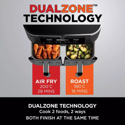 Ninja Foodi Dual Zone Air Fryer [AF300UK] 6 Functions, 7.6L