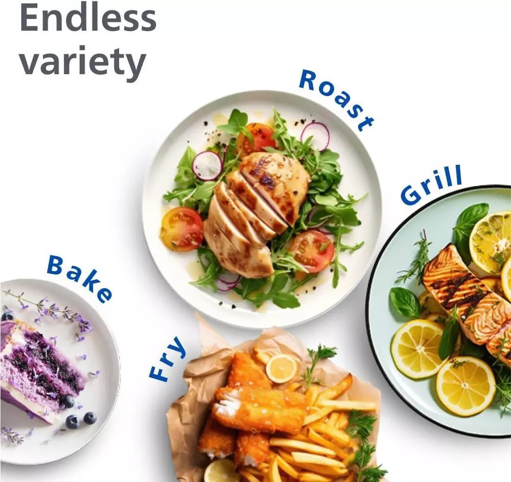 Philips Dual Basket Air Fryer (Na350/00) 9L  2-Drawer Design 1500w – Black
