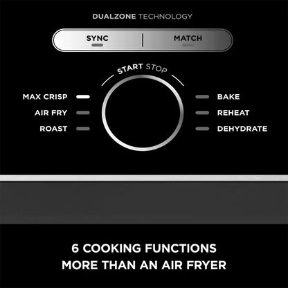 Ninja Foodi MAX Dual Zone Air Fryer [AF400UK] 6 Functions, 9.5L
