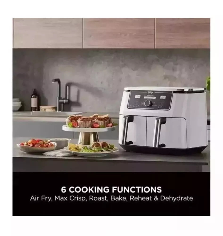 Ninja Foodi Air Fryer MAX Dual Zone, White -[AF400UK] 9.5L Brand New