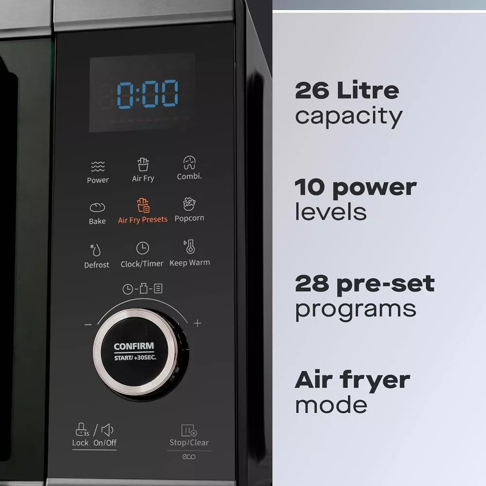 Daewoo All-in-1 Combo Air Fryer Microwave Oven 2400W 26 Litre Combination Combi