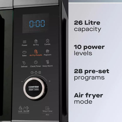 Daewoo All-in-1 Combo Air Fryer Microwave Oven 2400W 26 Litre Combination Combi