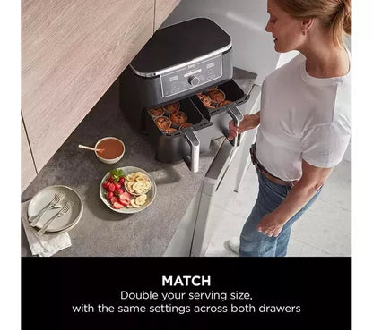 Ninja AF400UK Foodi MAX Dual Zone Air Fryer 6 Functions 9.5L + 2 Year Warranty