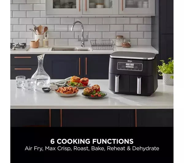 Ninja AF300UK Foodi Dual Zone Air Fryer 6 Functions 7.6L + 2 Year Warranty (New)