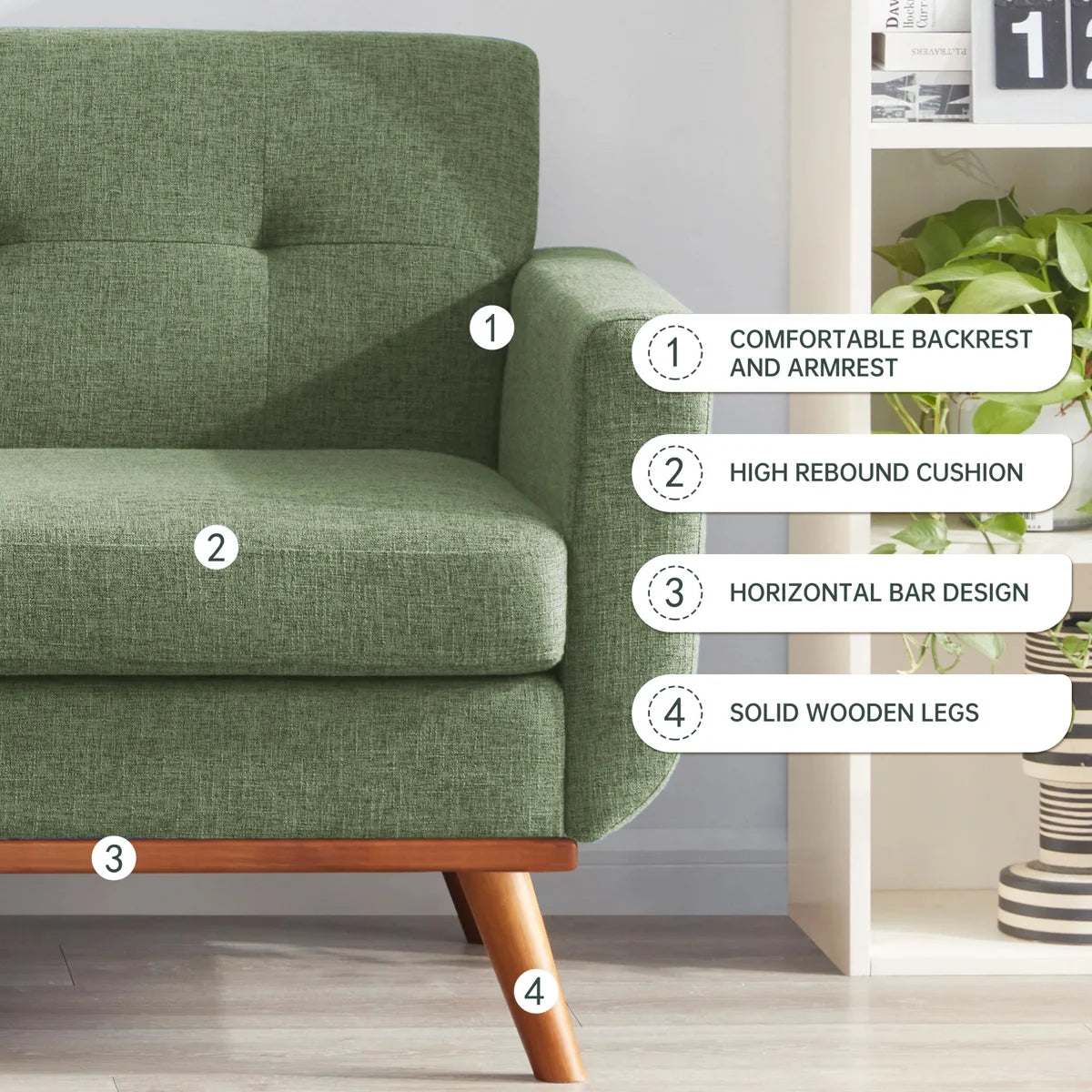 167cm 2 Seater Loveseat