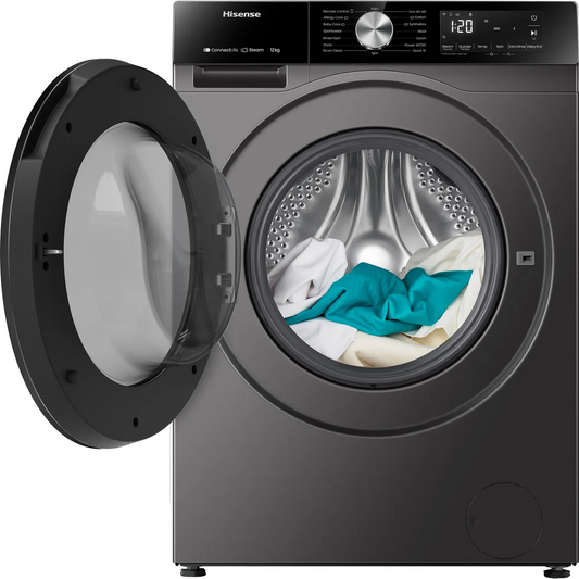 12kg WiFi Connected Washing Machine with 1400 rpm - Titanium - A Rated