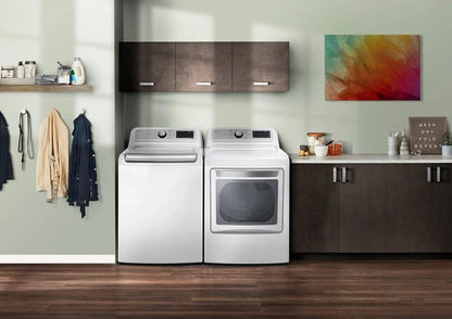 LG – 5.5 Cu. Ft. Smart Top Load Washer with TurboWash3D – White
